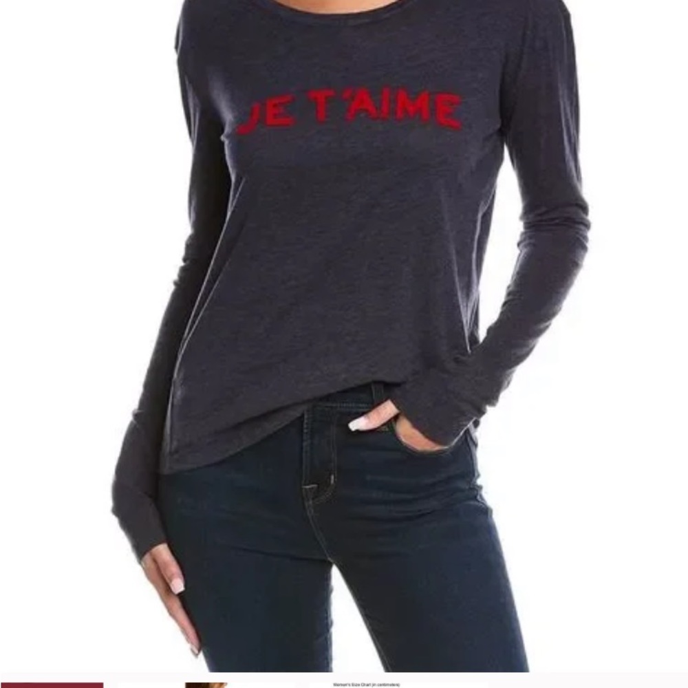 Zadig & Voltaire “JE TAIME” long sleeve T Shirt
